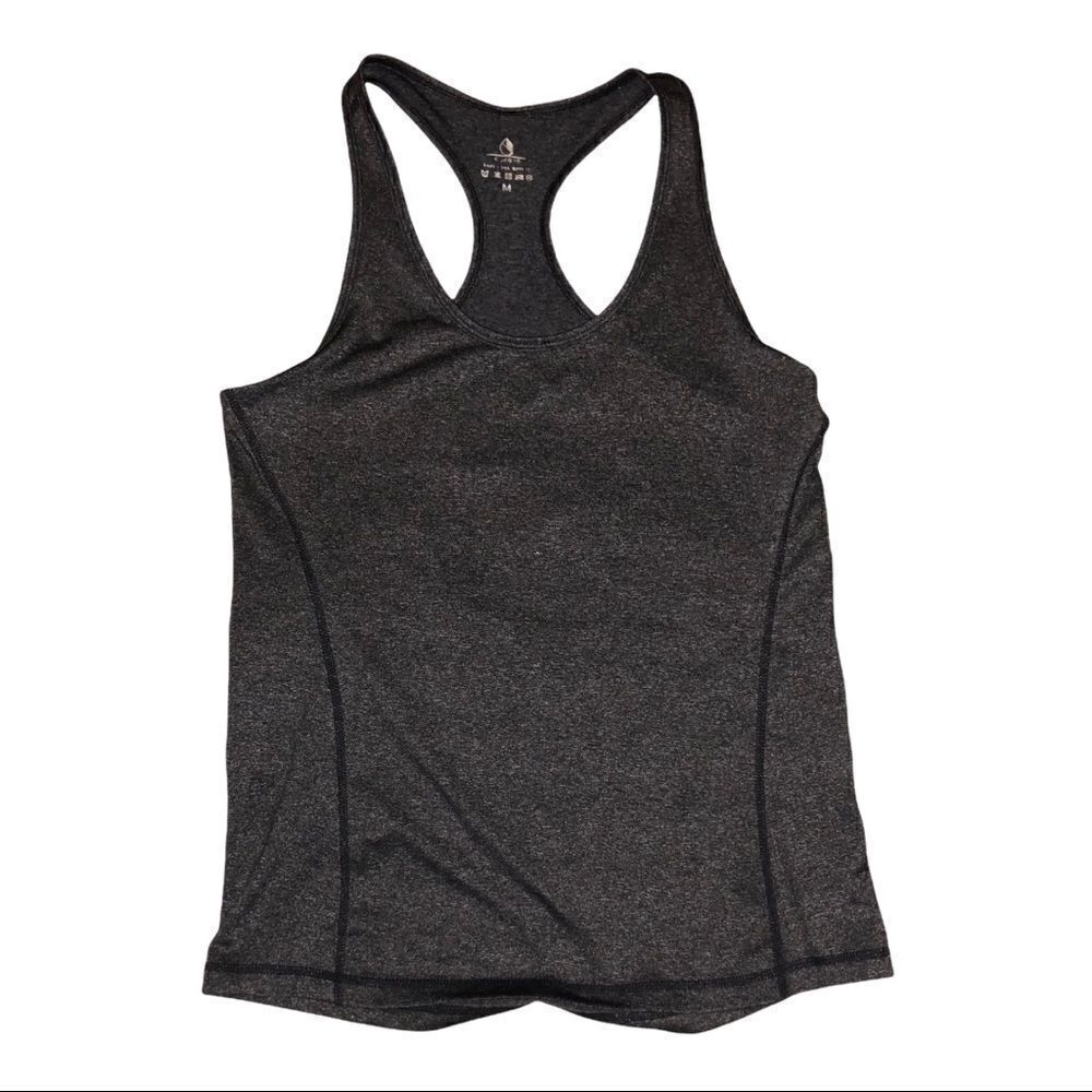Icyzone Racerback Tank Top Dark Gray Size M